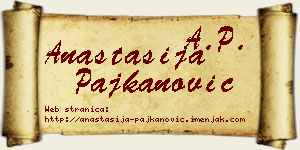 Anastasija Pajkanović vizit kartica
